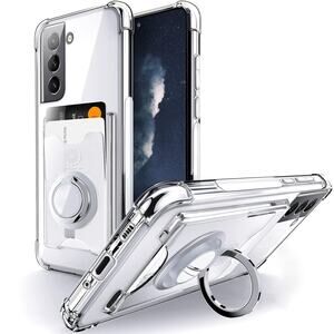 Shields Up Clear Phone Case for Samsung Galaxy S21 ULTRA Ring Kickstand